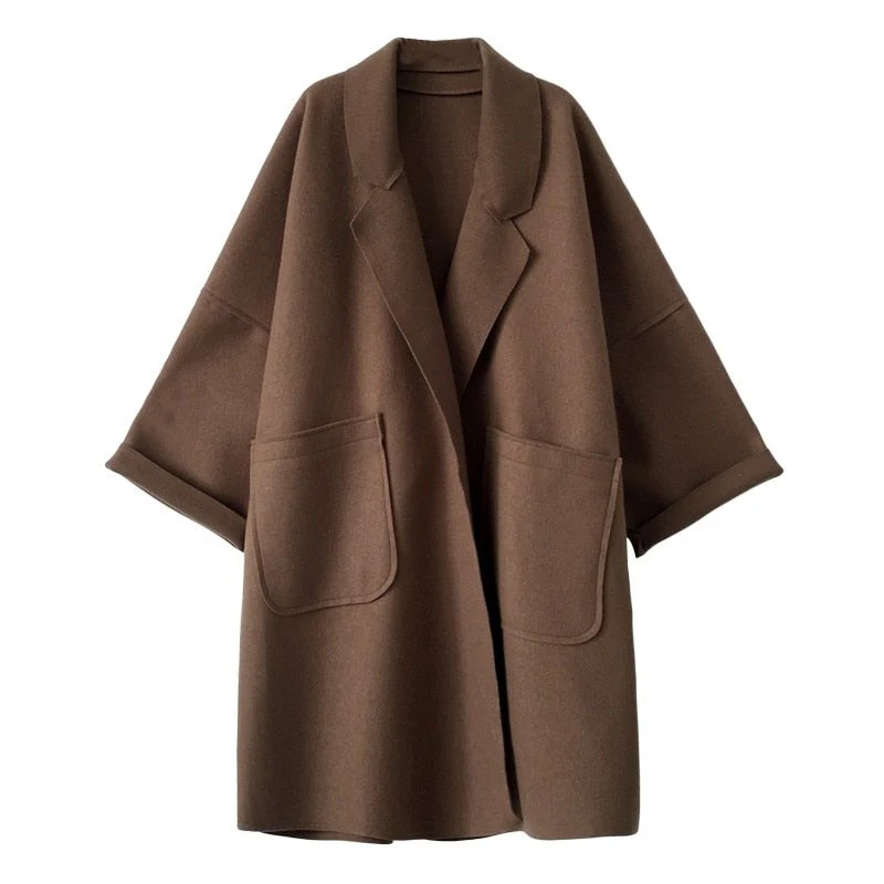 Heidi-Mode | Eleganter Lockerer Woll Trenchcoat Für - Image 6