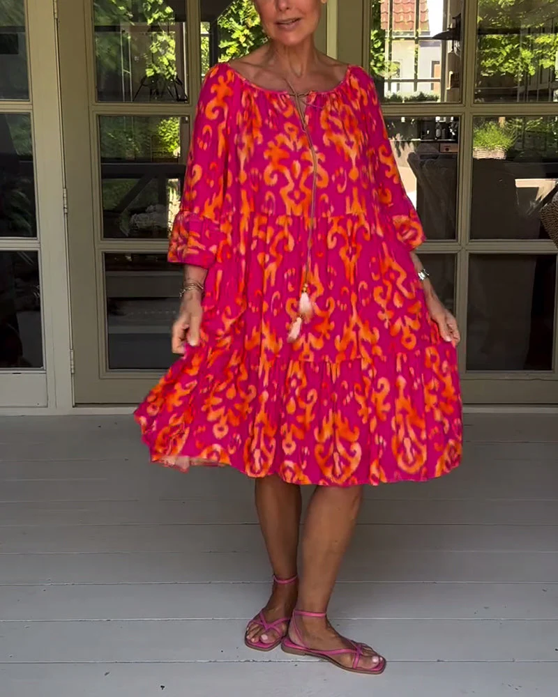 Heidi-Mode | Lockeres, Bedrucktes Kleid mit Glockenärmeln - Image 2