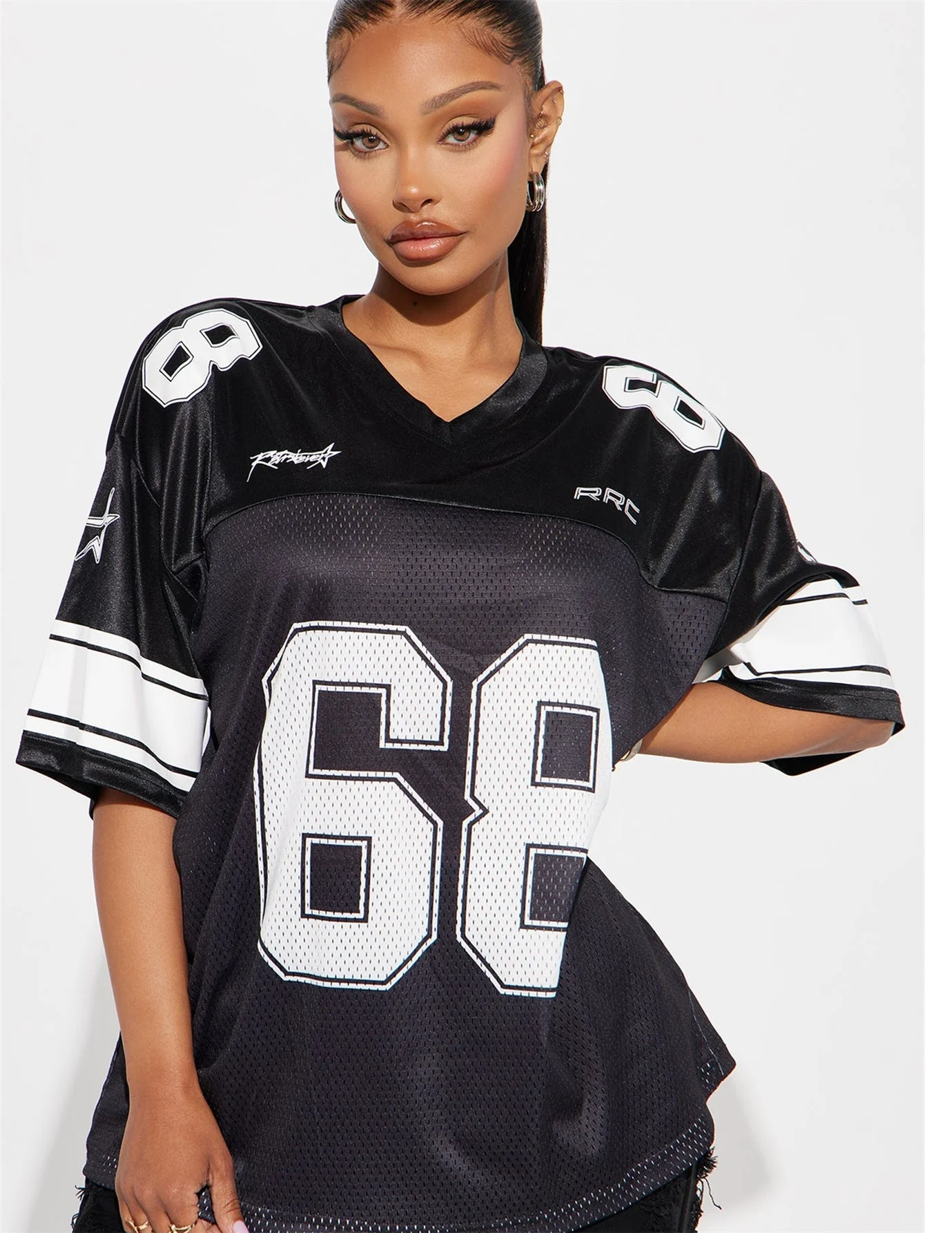Heidi-Mode | Lockeres Sportliches Kurzarm-Jersey-T-Shirt - Image 3