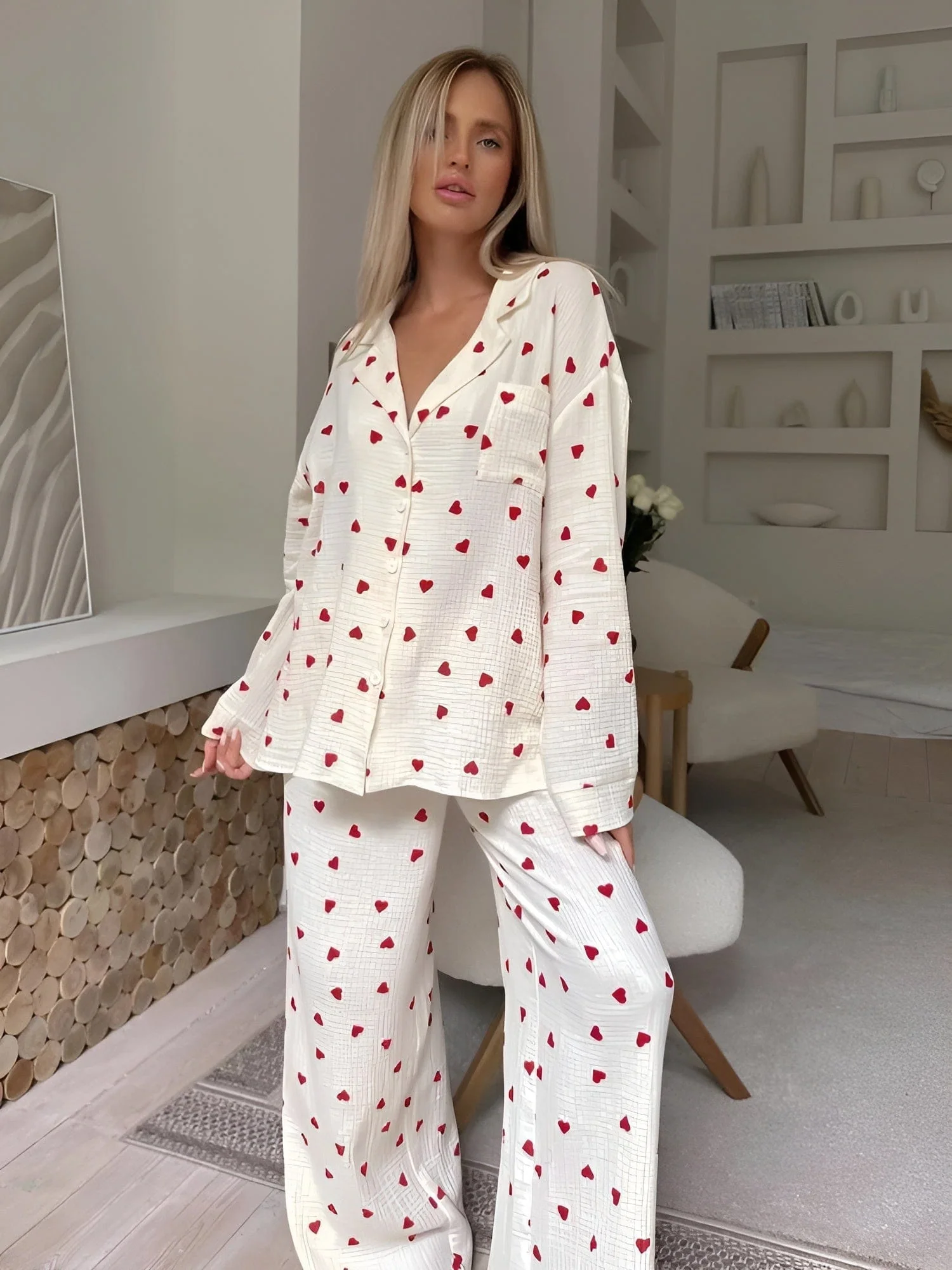 Heidi-Mode | Das Ästhetische Herz-Pyjama-Set - Image 4