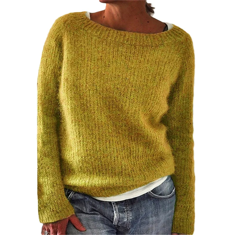 Heidi-Mode | Loser Strickboot Hals Pullover - Image 6