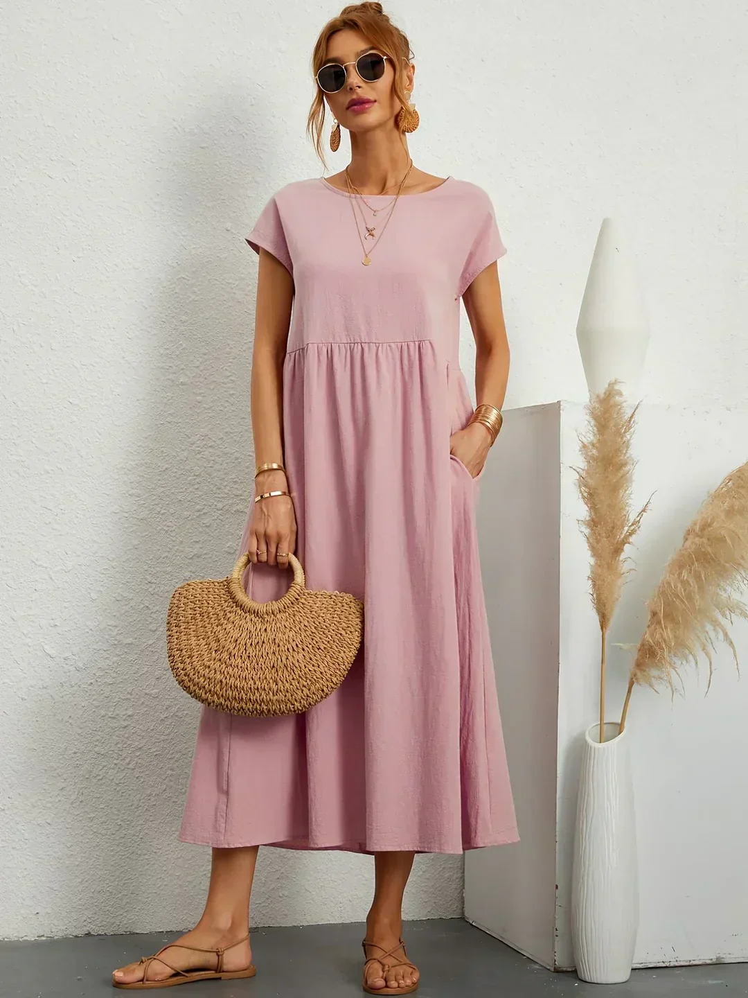 Heidi-Mode | Casual Elegant Baumwolle und Leinenkleid - Image 19