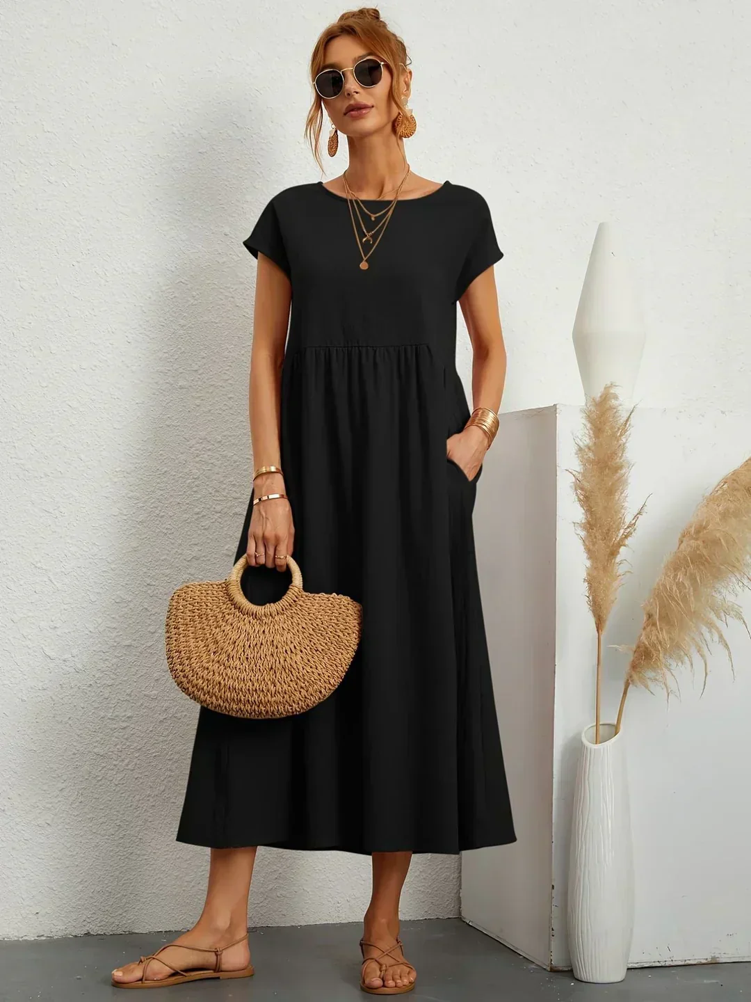 Heidi-Mode | Casual Elegant Baumwolle und Leinenkleid - Image 20