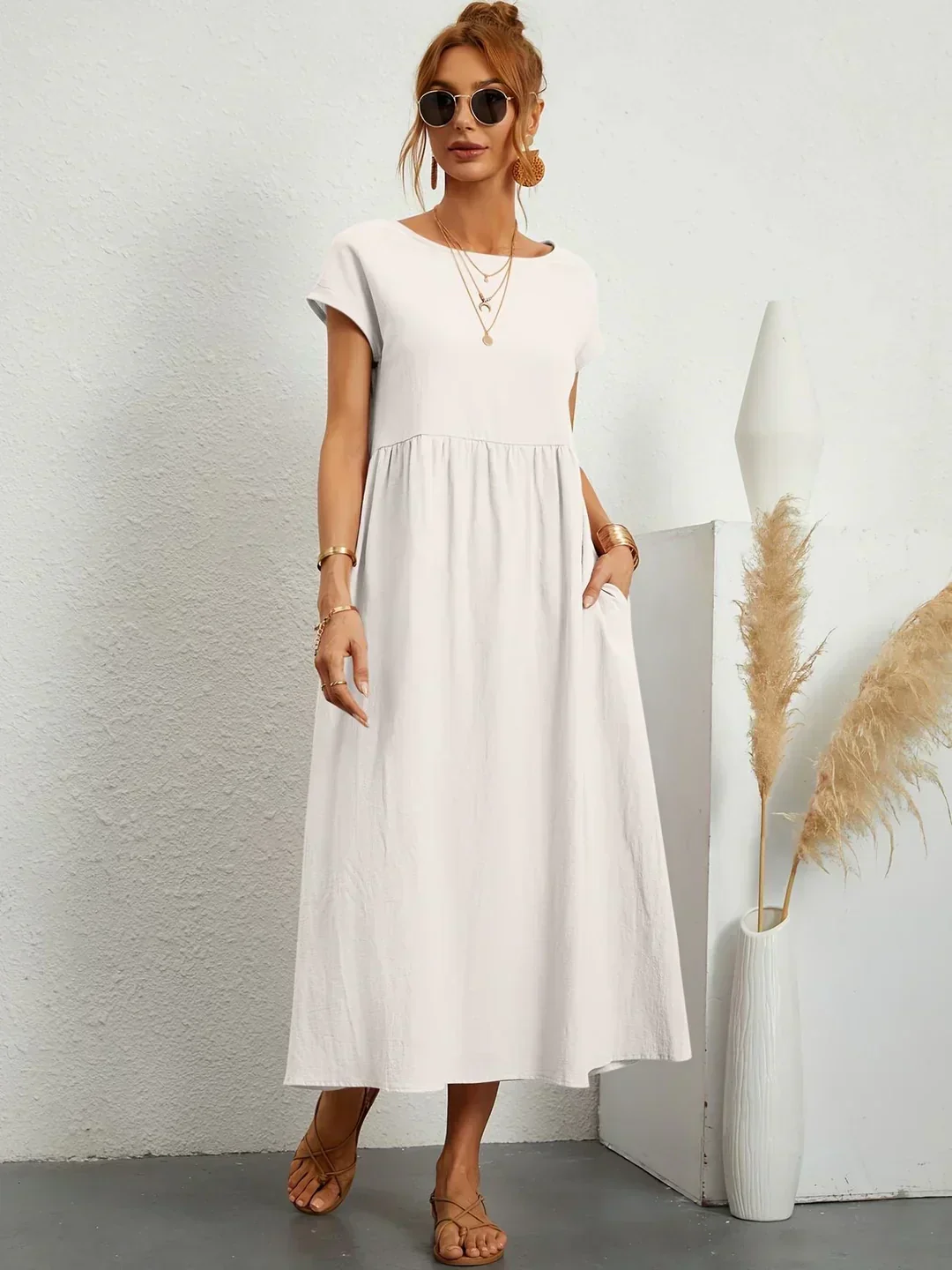 Heidi-Mode | Casual Elegant Baumwolle und Leinenkleid - Image 22