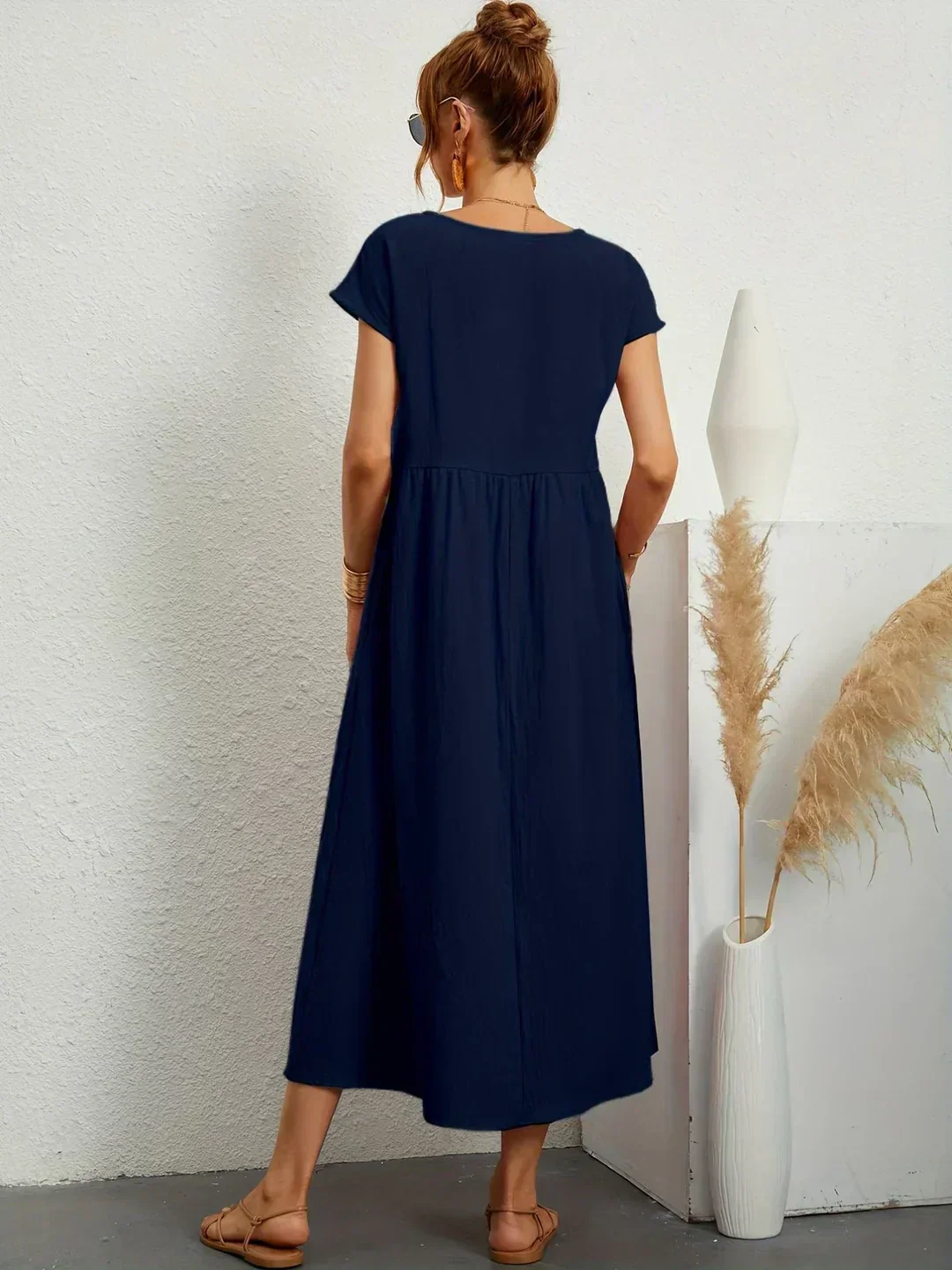 Heidi-Mode | Casual Elegant Baumwolle und Leinenkleid - Image 9