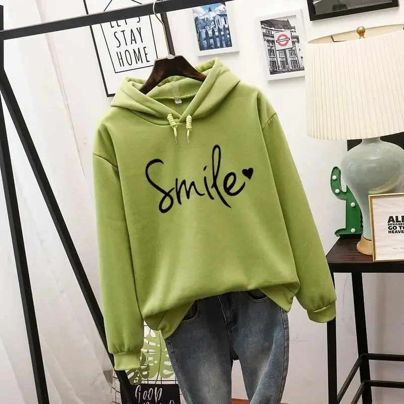 Heidi-Mode | Lässig Geschnittener Smile Kapuzenpulli für Frauen - Image 5