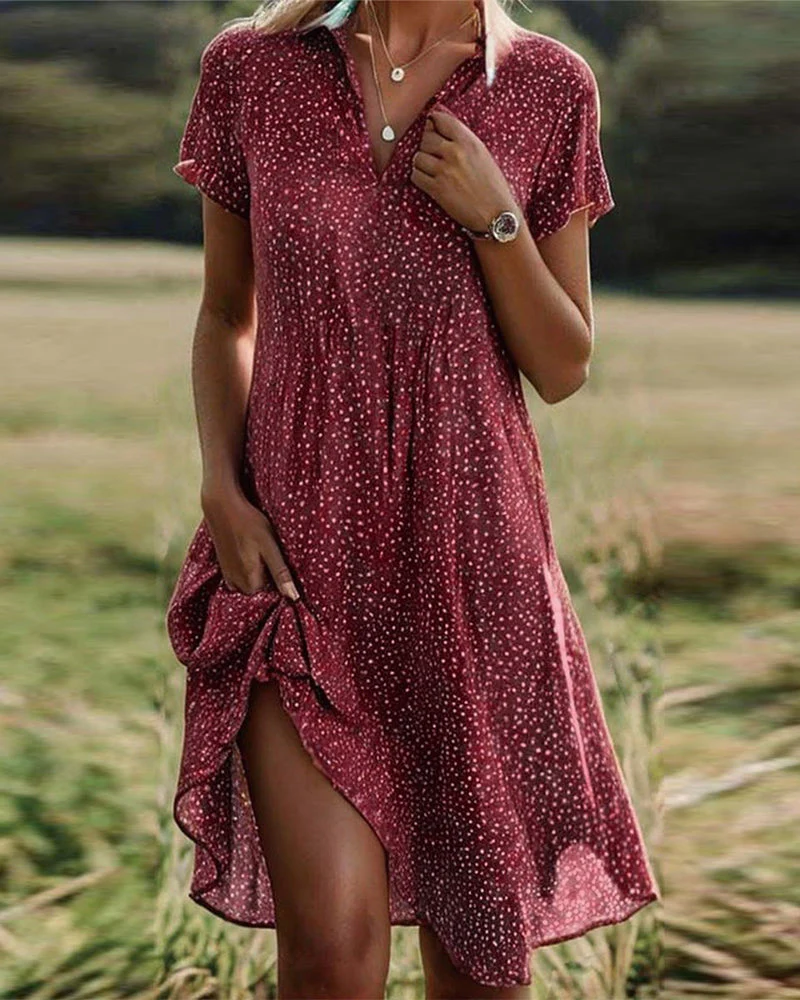 Heidi-Mode | Lässiges Grünes Kleid mit Hemdkragen - Image 5