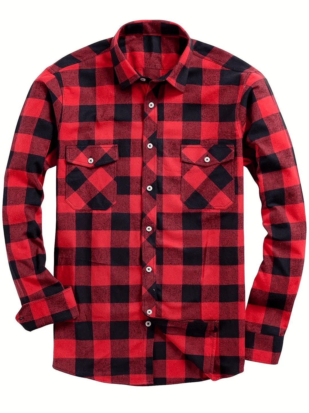 Heidi-Mode | Lässig Herren Bluse Hemd Lumberjack Print Shirt - Image 2