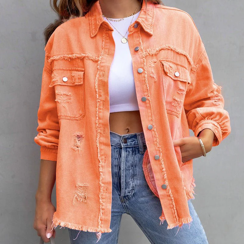Heidi-Mode | Lässige Damen Denimjacke mit Langen Ärmeln - Image 4