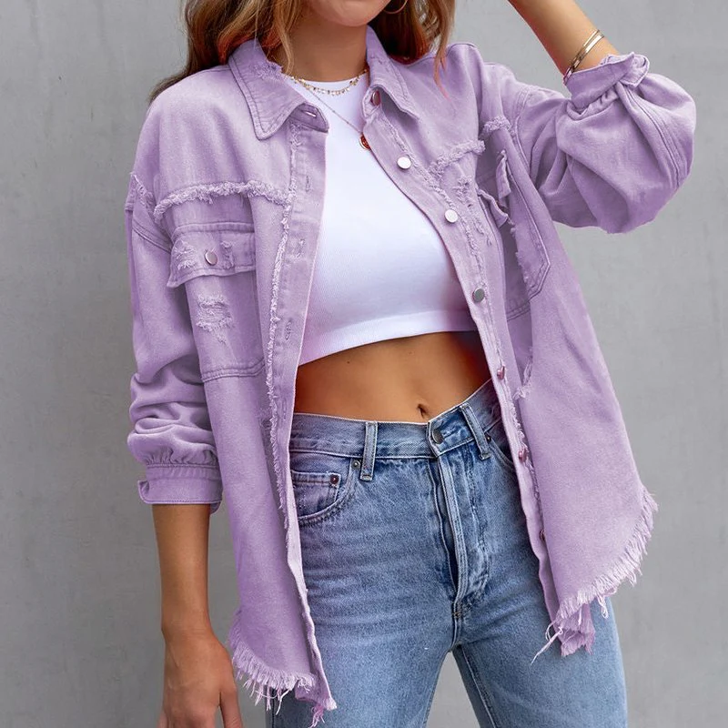 Heidi-Mode | Lässige Damen Denimjacke mit Langen Ärmeln - Image 7