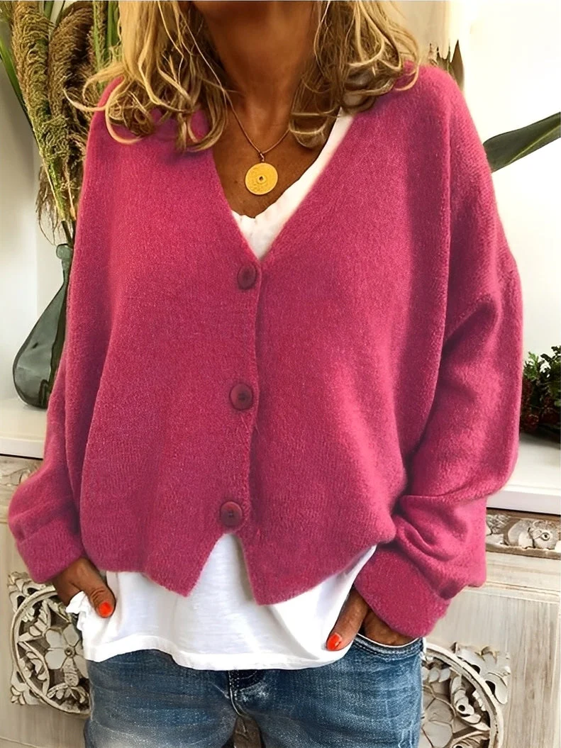 Heidi-Mode | Lässiger Cardigan mit Knöpfen für Frauen - Image 4