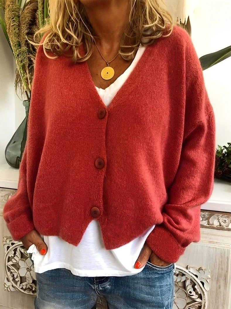 Heidi-Mode | Lässiger Cardigan mit Knöpfen für Frauen - Image 5