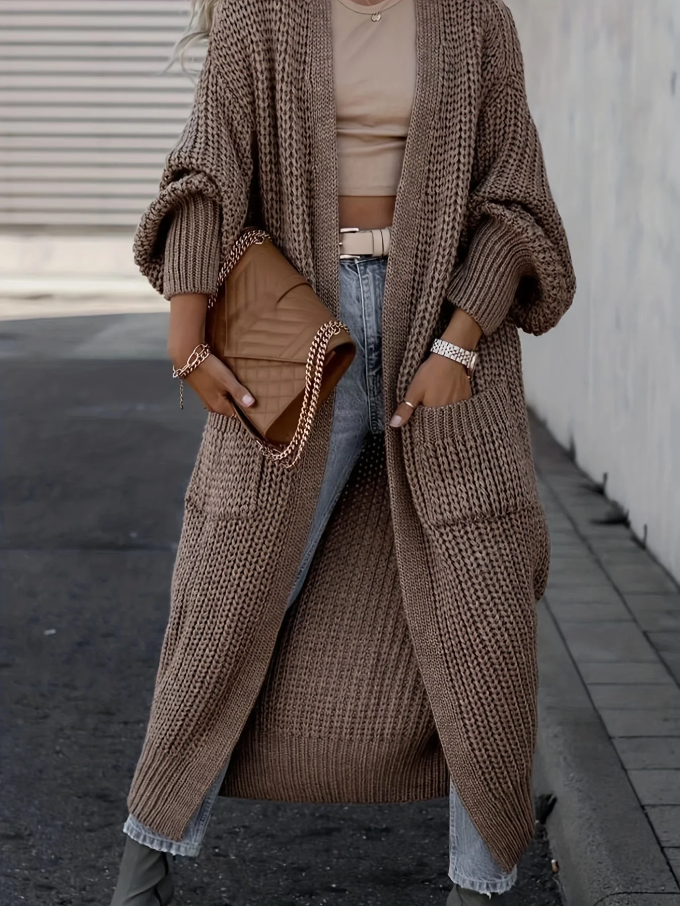 Heidi-Mode | Strickcardigan Aus Wolle mit Taschen für Damen Perfekt für Den Alltag - Image 7