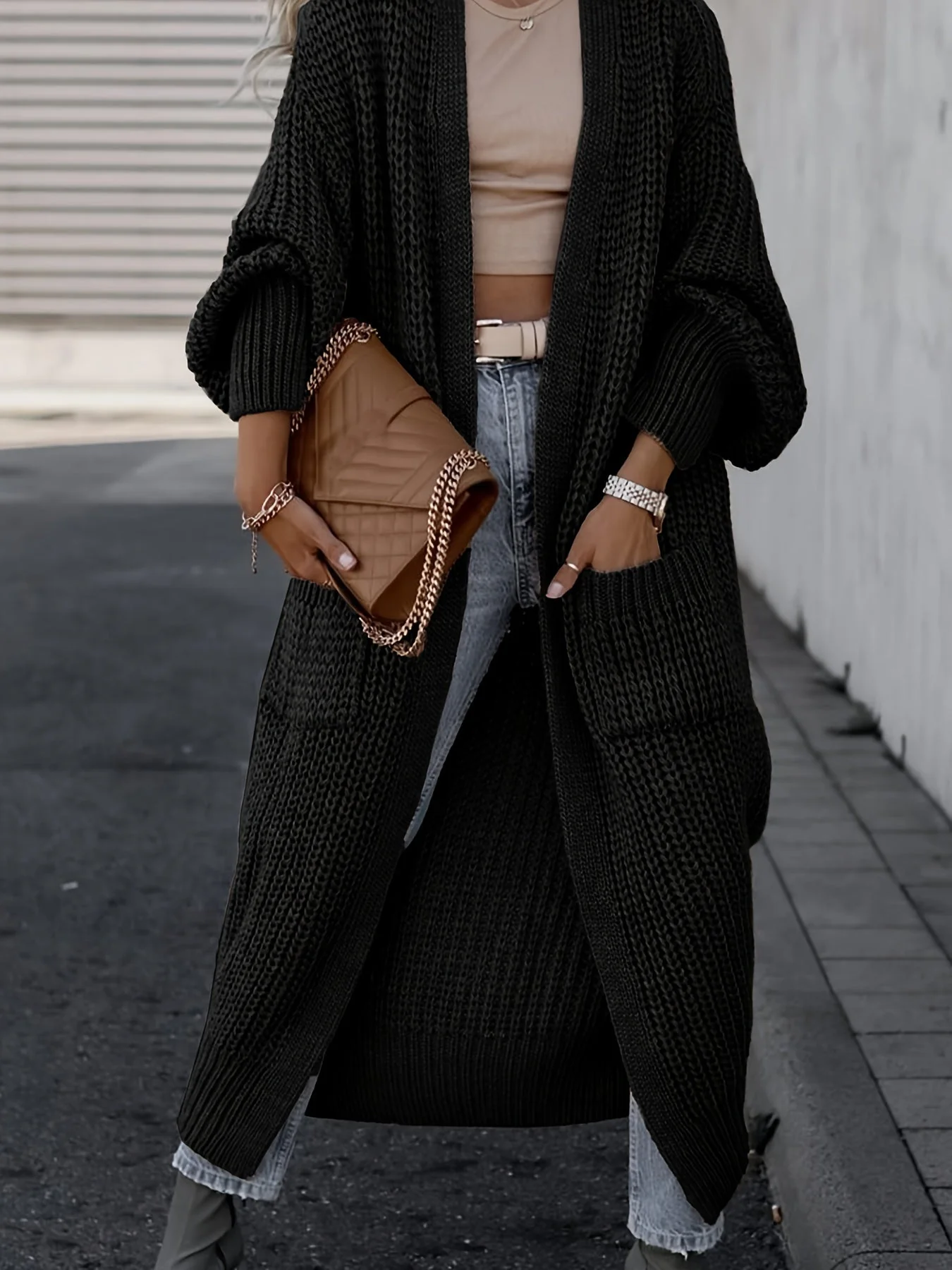 Heidi-Mode | Strickcardigan Aus Wolle mit Taschen für Damen Perfekt für Den Alltag - Image 8