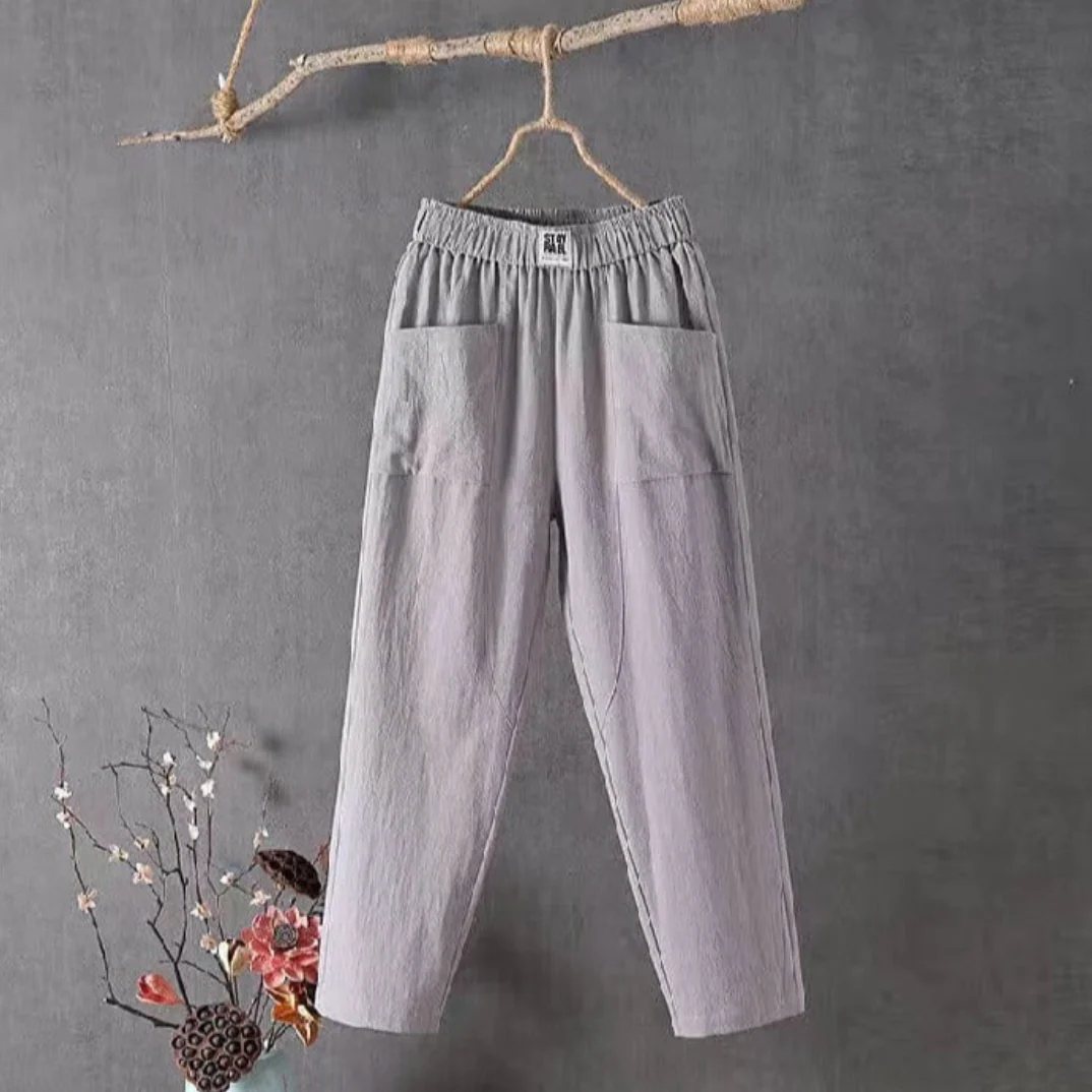 Heidi-Mode | Luftige Leinenhosen mit Elastischem Bund für Damen - Image 2