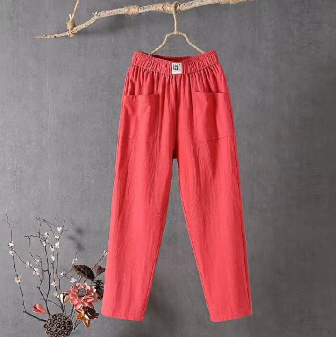 Heidi-Mode | Luftige Leinenhosen mit Elastischem Bund für Damen - Image 6