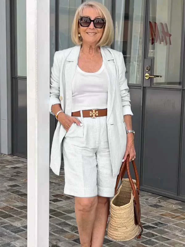 Heidi-Mode | Luftiges Satz Aus Geblümter Jacke & Shorts - Image 13