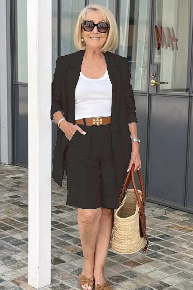 Heidi-Mode | Luftiges Satz Aus Geblümter Jacke & Shorts - Image 17