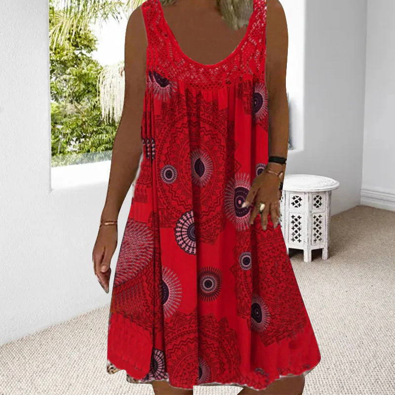 Heidi-Mode | Luftiges Sommerkleid mit Print & O-Ausschnitt - Image 3