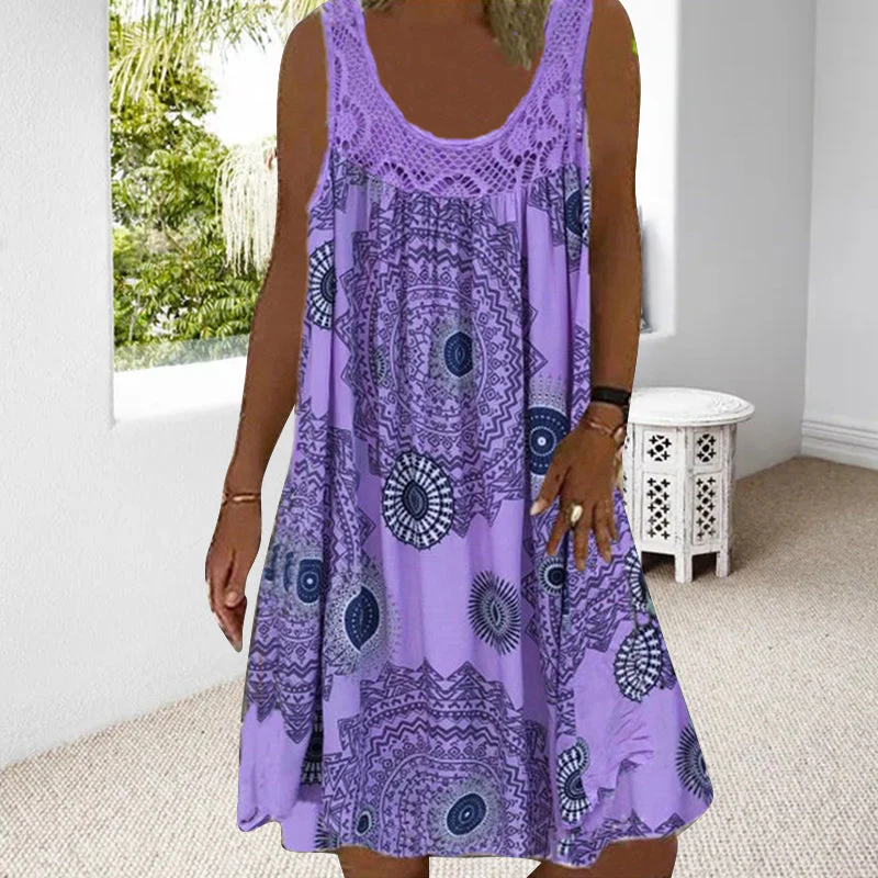 Heidi-Mode | Luftiges Sommerkleid mit Print & O-Ausschnitt - Image 5