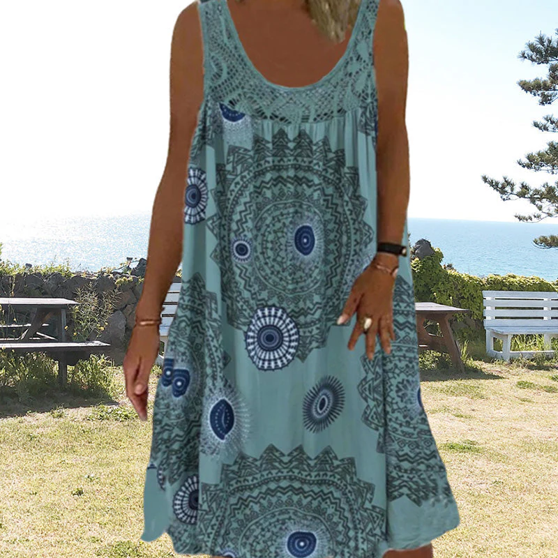 Heidi-Mode | Luftiges Sommerkleid mit Print & O-Ausschnitt - Image 9