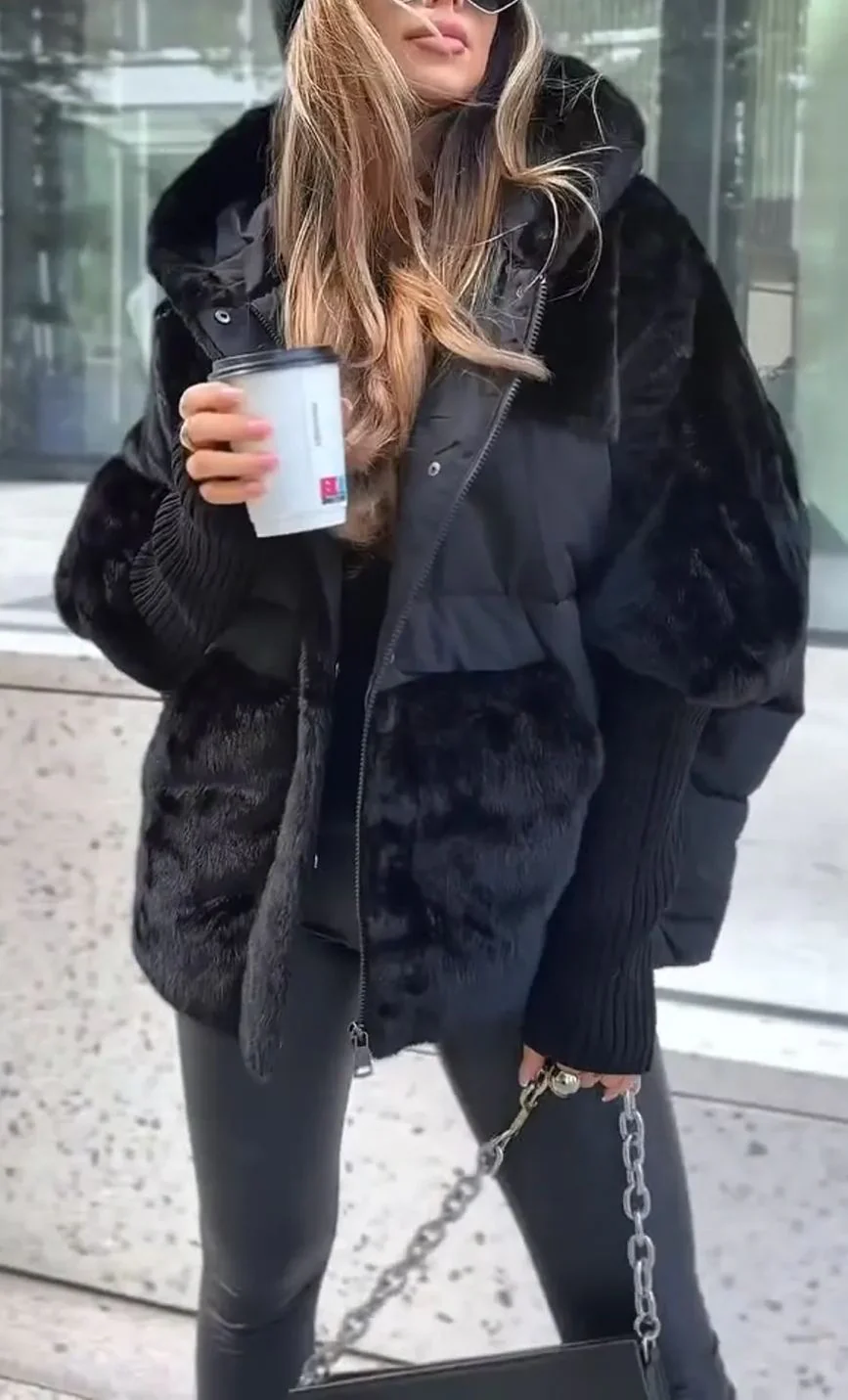 Heidi-Mode | Luxuriöse Moderne Bomberjacke mit Kapuze - Image 8