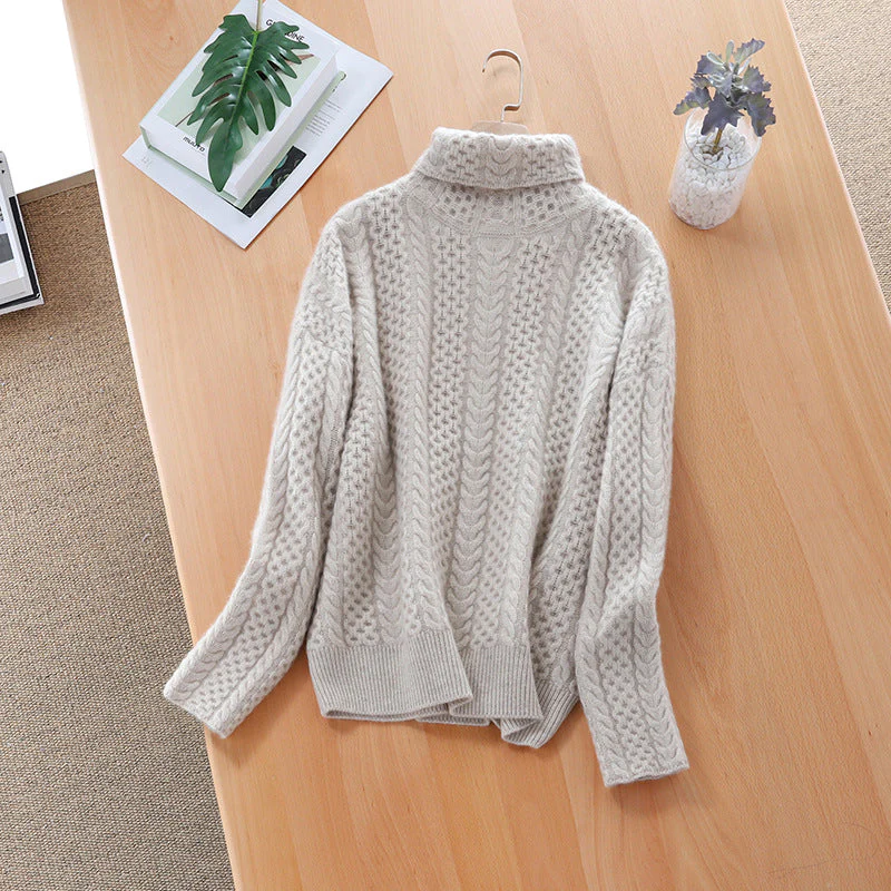 Heidi-Mode | Luxuriöser Kaschmir-Rollkragenpullover mit Karomuster - Image 7