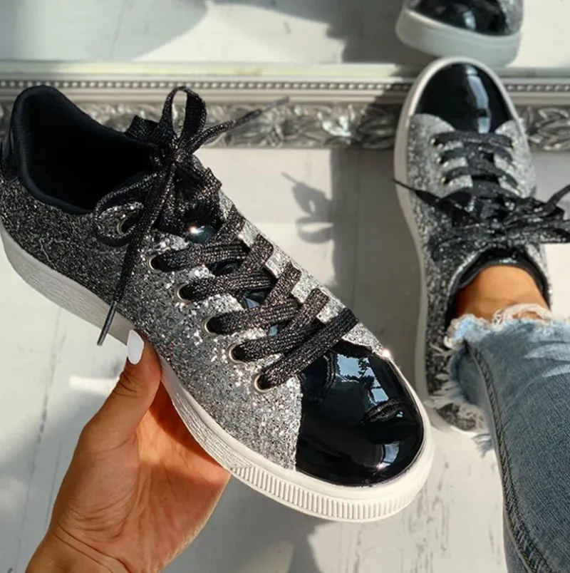 Heidi-Mode | Luxuriöser Lässiger Glitzer Damenschuh Stil - Image 2