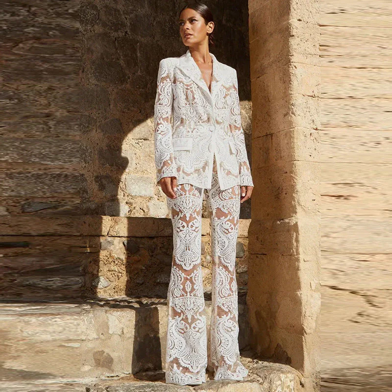 Heidi-Mode | Luxuriöses Pailletten Blazer und Hosen Satz - Image 4