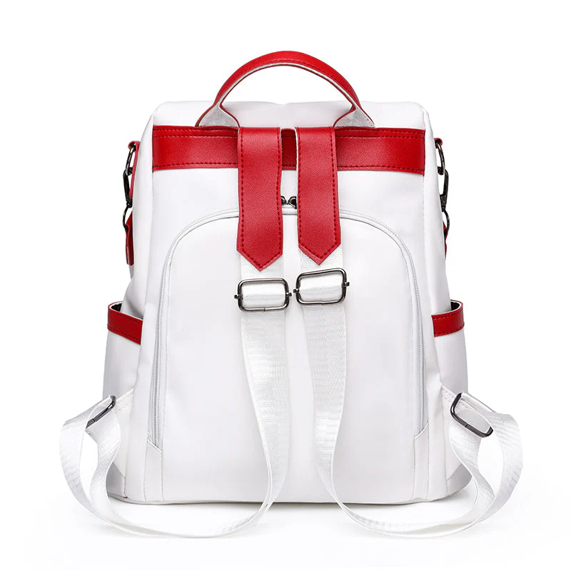 Heidi-Mode | Luxus Damen Reise Schwarz Rot Weiß Rucksack - Image 3