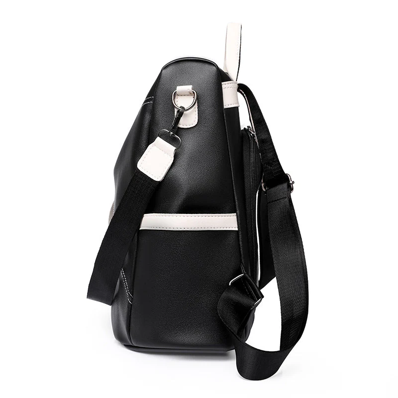 Heidi-Mode | Luxus Damen Reise Schwarz Rot Weiß Rucksack - Image 4