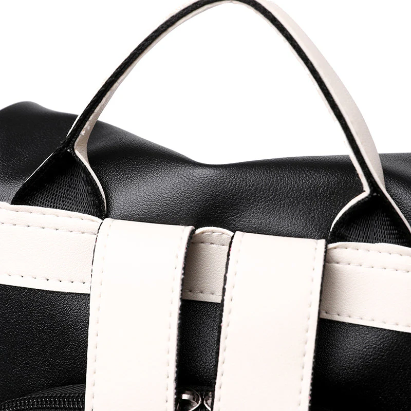 Heidi-Mode | Luxus Damen Reise Schwarz Rot Weiß Rucksack - Image 6
