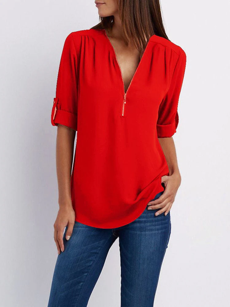 Heidi-Mode | Langärmelige Lockere Bluse - Image 17
