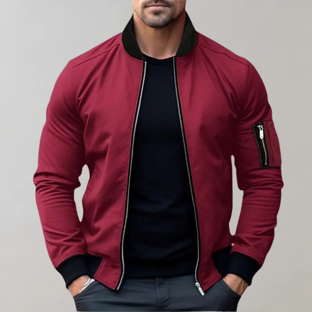 Heidi-Mode | Herren Zip-Up Bomberjacke - Image 12