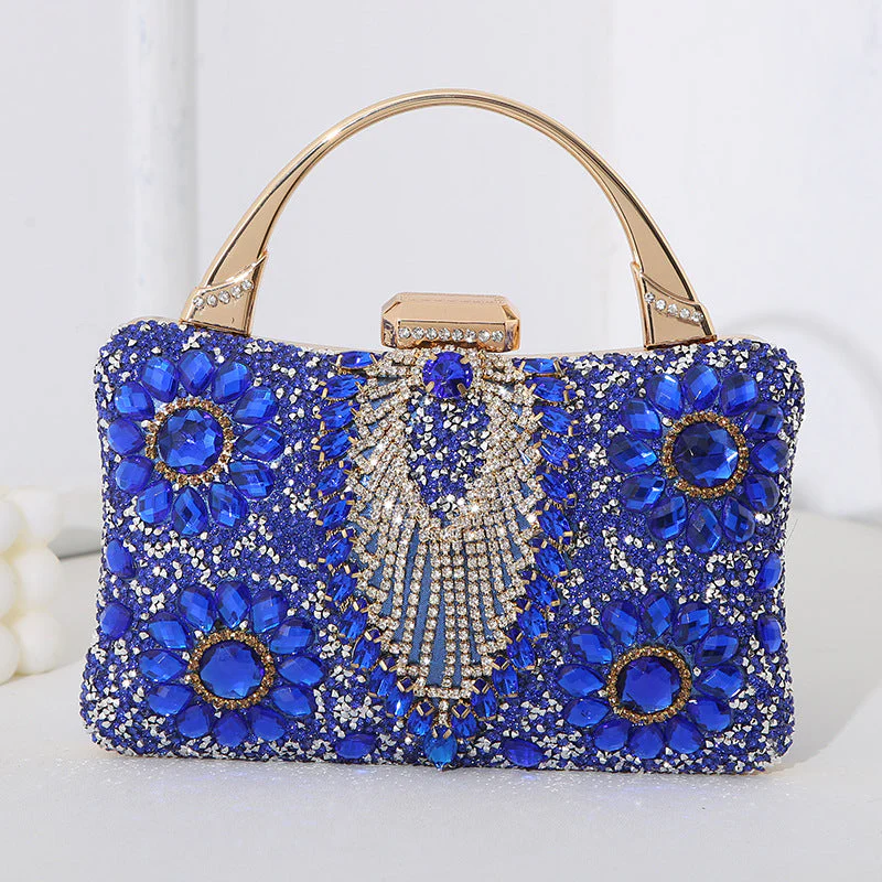 Heidi-Mode | Metallische Handgefertigte Diamant-Inlay-Abendtasche - Image 5