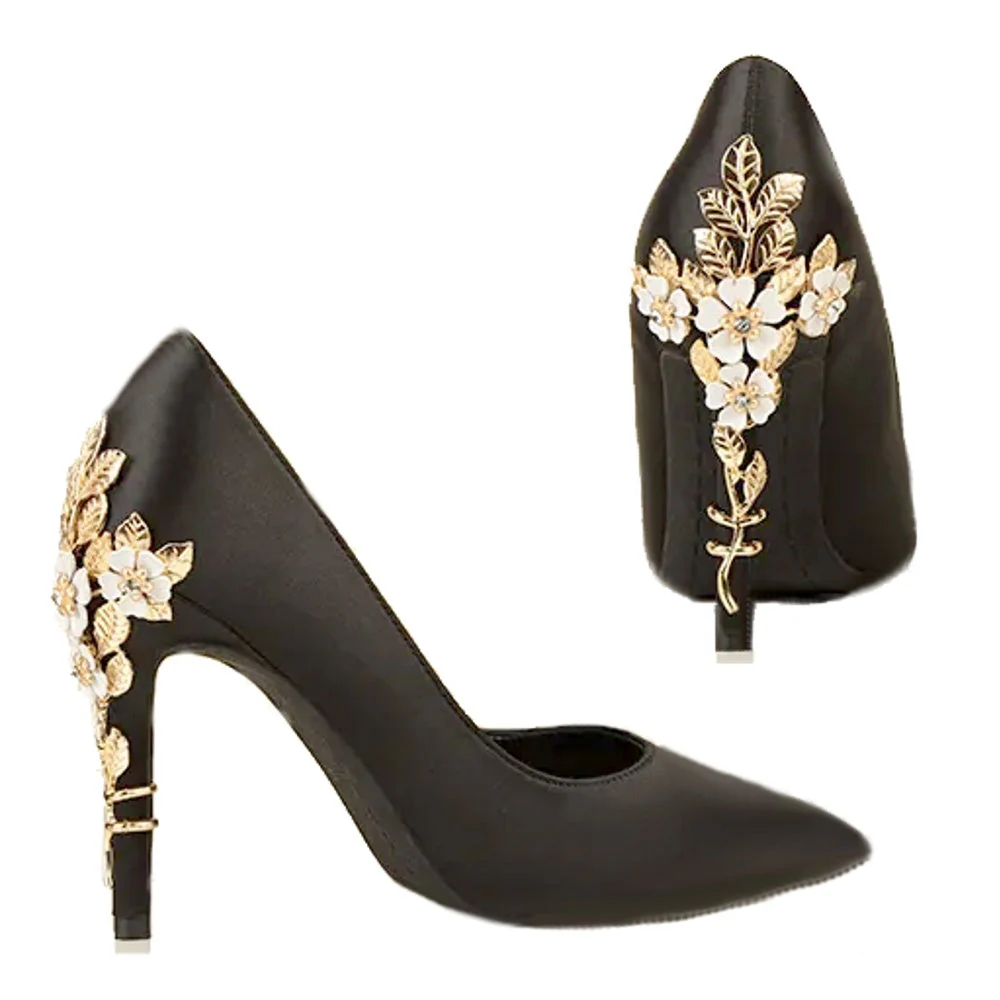 Heidi-Mode | Metallisch Verstellte High Heels für Frauen Stiletto - Image 13