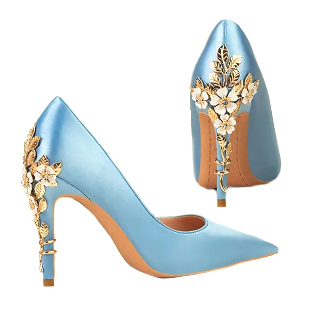 Heidi-Mode | Metallisch Verstellte High Heels für Frauen Stiletto - Image 14