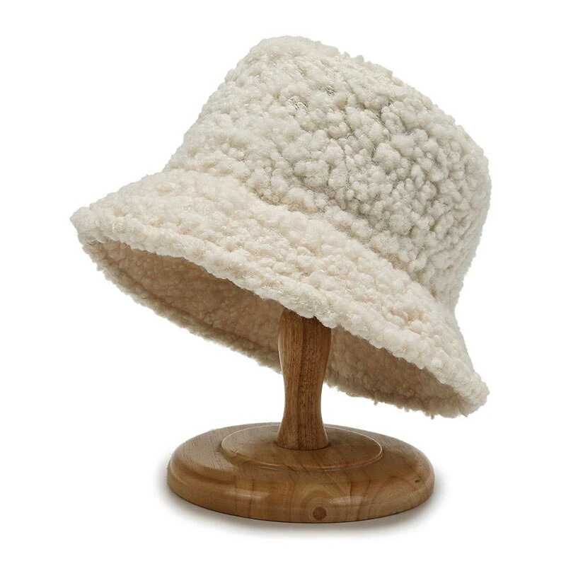 Heidi-Mode | Damen-Lammwoll-Bucket-Hut Warme Outdoor-Panama-Mütze für Frauen - Image 3