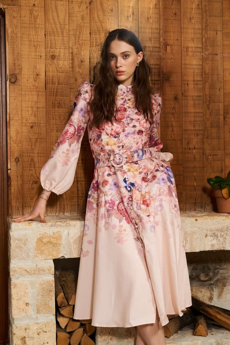 Heidi-Mode | Midi Hemdkleid mit Blumendruck - Image 2