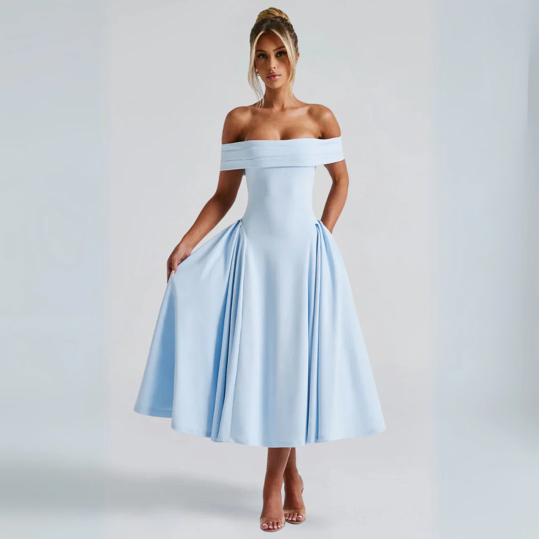 Heidi-Mode | Midi-Kleid Elegant Blau - Image 3