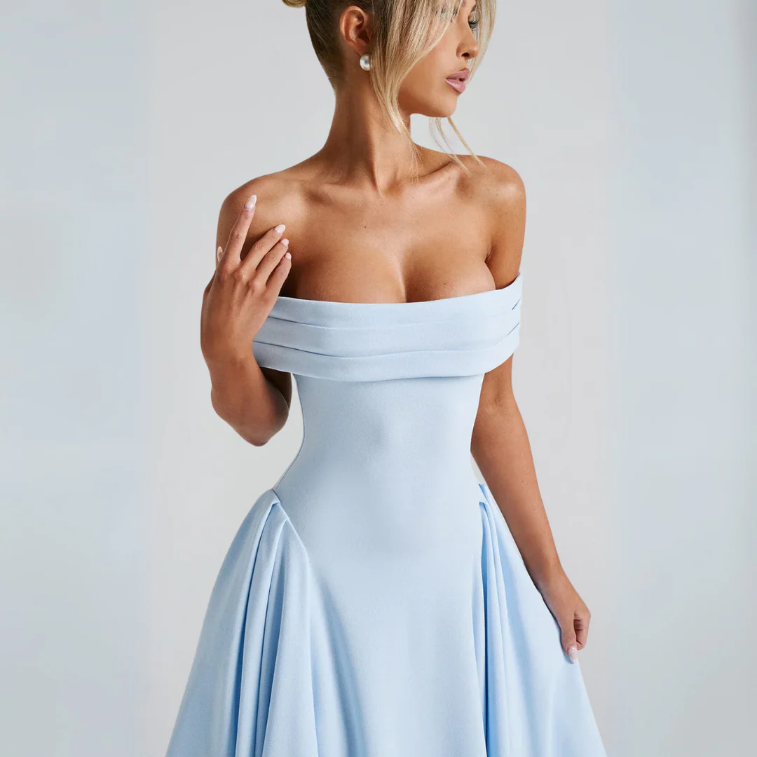 Heidi-Mode | Midi-Kleid Elegant Blau - Image 4