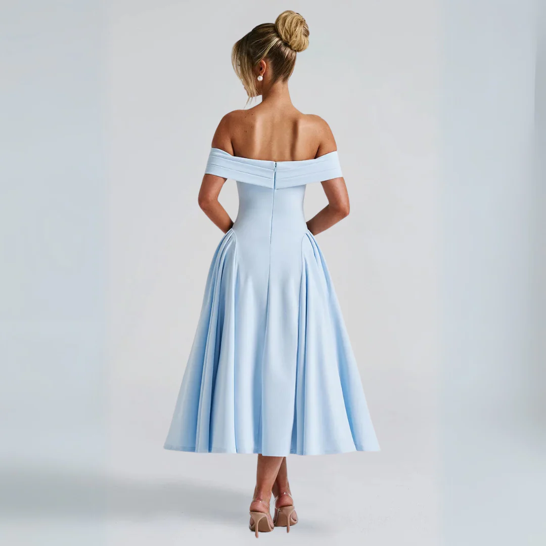 Heidi-Mode | Midi-Kleid Elegant Blau - Image 5