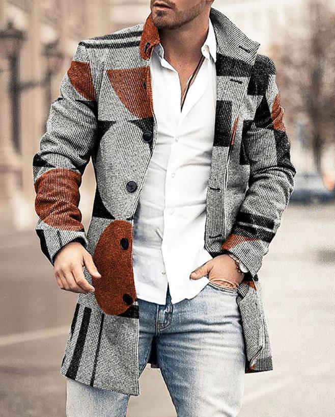 Heidi-Mode | Stylischer mittellanger karierten Mantel für Männer - Image 2