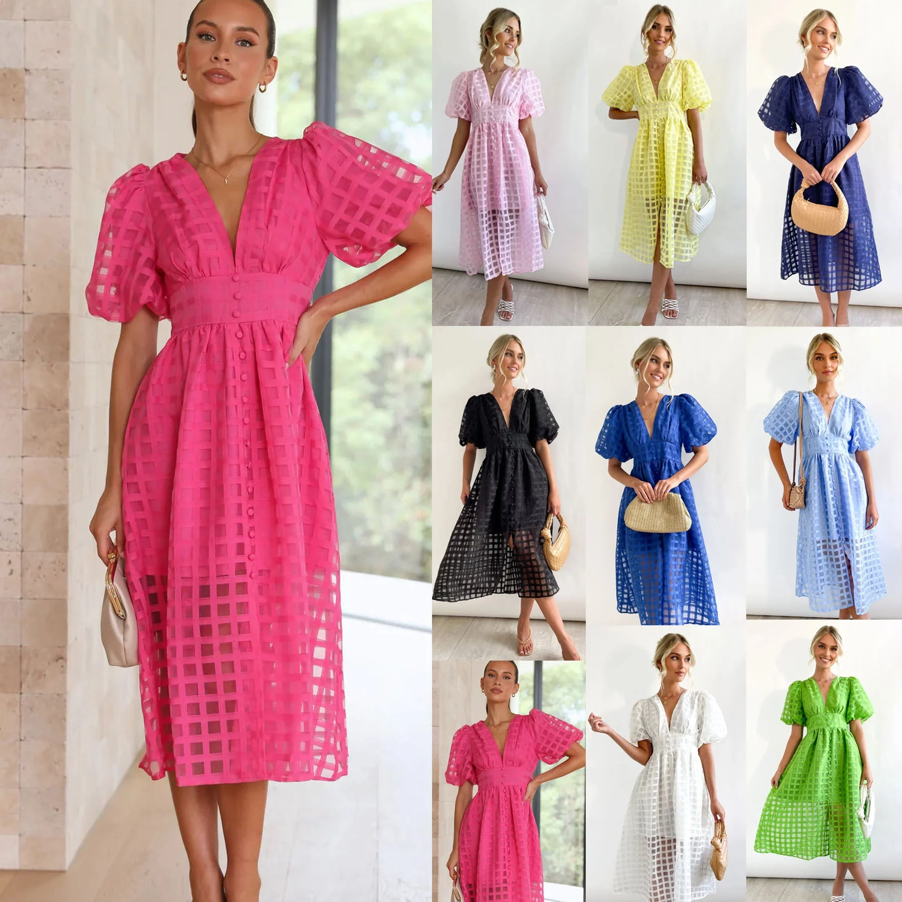 Heidi-Mode | Midikleid mit Puffärmeln - Image 23