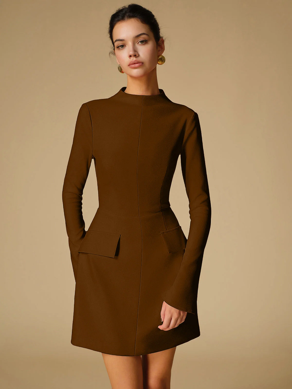 Heidi-Mode | Minimalistische Schlichte Gesäßausschnitt Kleid - Image 18