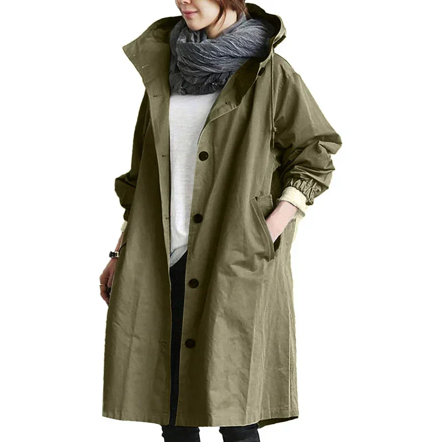 Heidi-Mode | mit Kapuze Übergroß Parka Jacke Regenjacke für Damen - Image 2