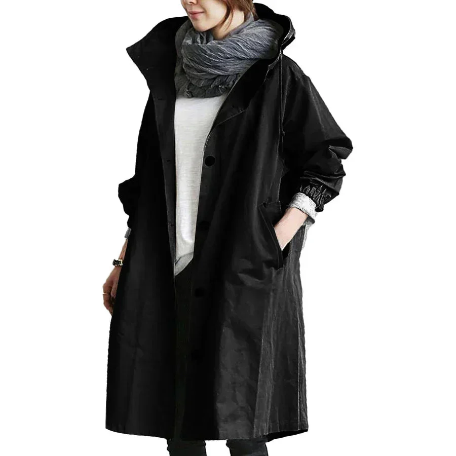 Heidi-Mode | mit Kapuze Übergroß Parka Jacke Regenjacke für Damen - Image 3