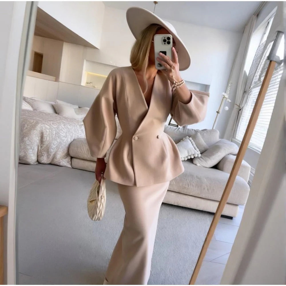 Heidi-Mode | mit Peplumdetail Und Passendem Rockset für Damen - Image 3