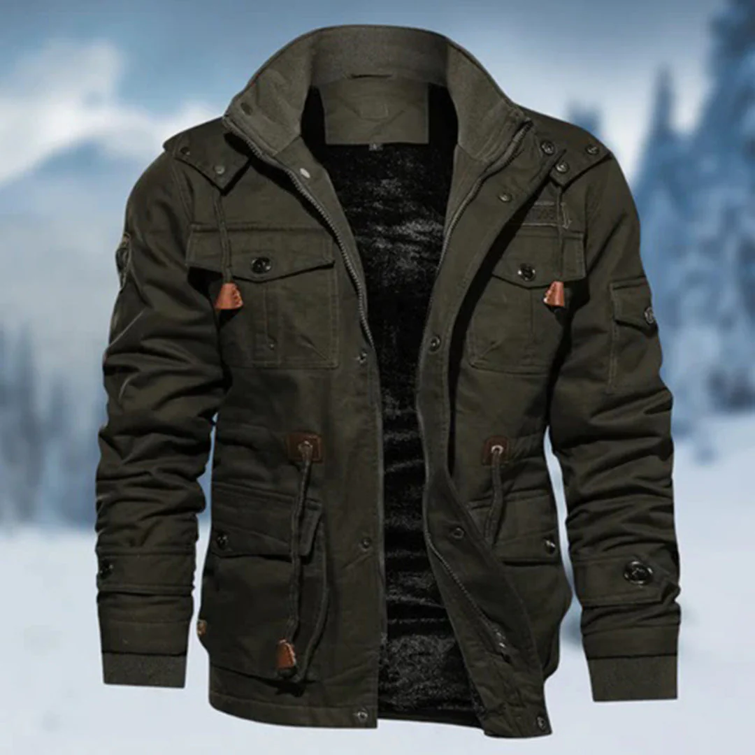 Heidi-Mode | Herren Bomberjacke - Gefüttertes Innenfutter mit Stehkragen - Image 2