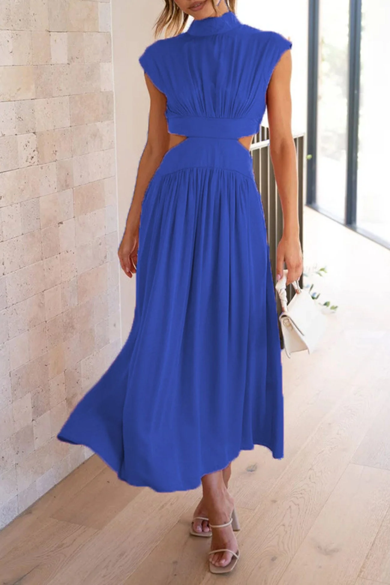 Heidi-Mode | Mock Neck Cutout Midi Kleid - Image 15